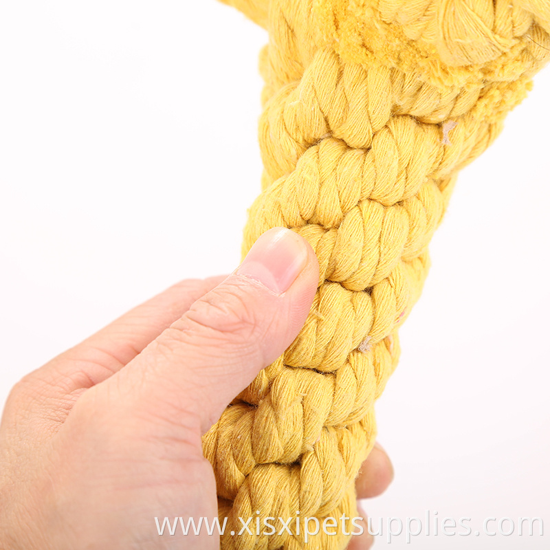 Wholesale giraffe shape handmade rope dog toy